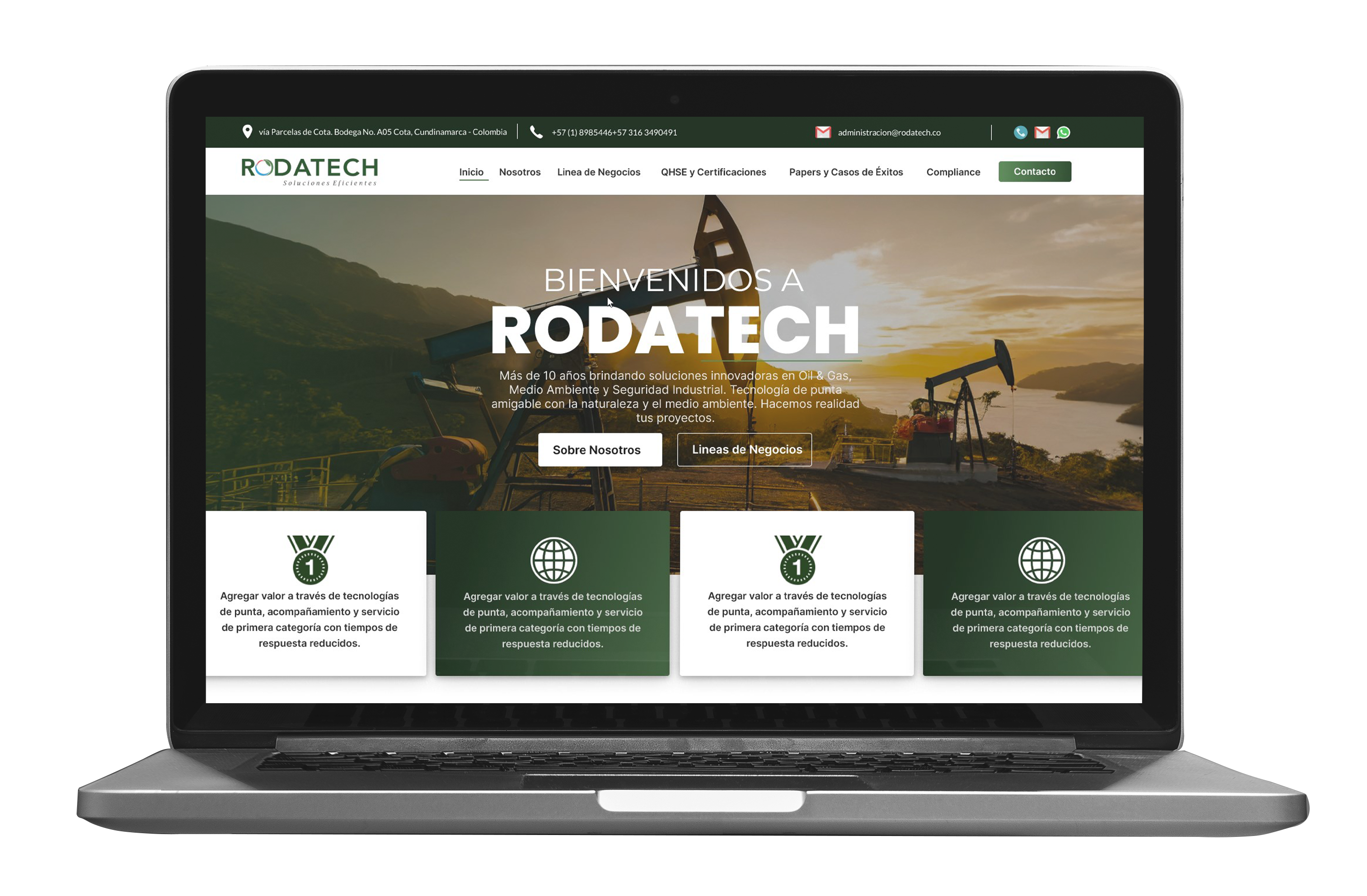 Sitio web Rodatech